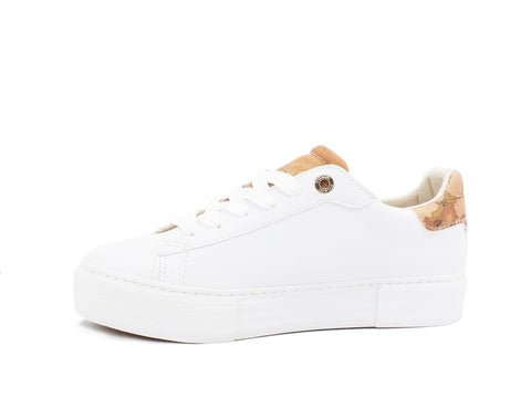 ALVIERO MARTINI 1A CLASSE Sneaker Platform Bianco Geo Beige P3A4-10876