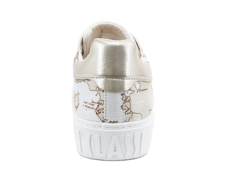 ALVIERO MARTINI 1A CLASSE Sneaker Platform Bianco Geo Safari Lamè P3A4-10882