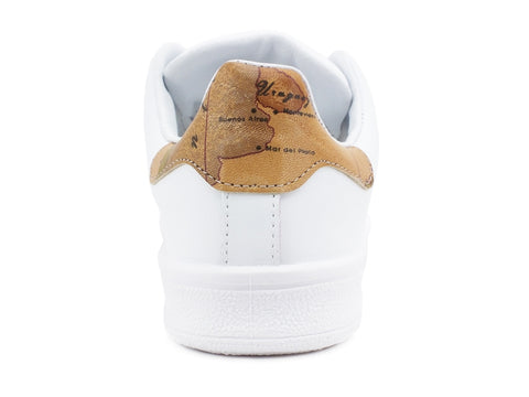 ALVIERO MARTINI 1A CLASSE Sneaker Pelle Retro Geo White P191-578A