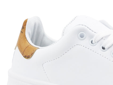 ALVIERO MARTINI 1A CLASSE Sneaker Pelle Retro Geo White P191-578A