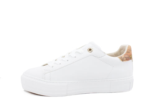ALVIERO MARTINI 1A CLASSE Sneaker Platform Banda Geo Bianco Geo Beige P3A4-10880
