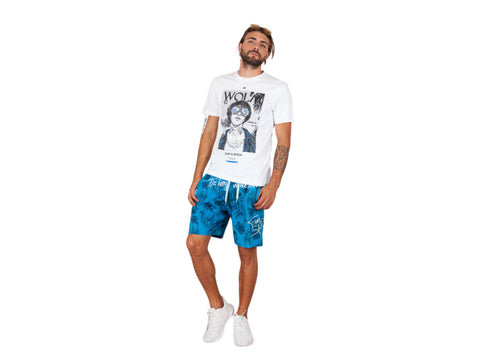 WOLM T-Shirt Surf & Bitch Maglietta Uomo White 21PEW039
