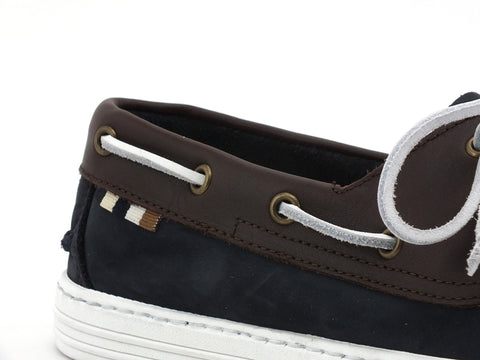 CAFENOIR Mocassino Vela Nabuk Bicolor Multi Blu TR7010