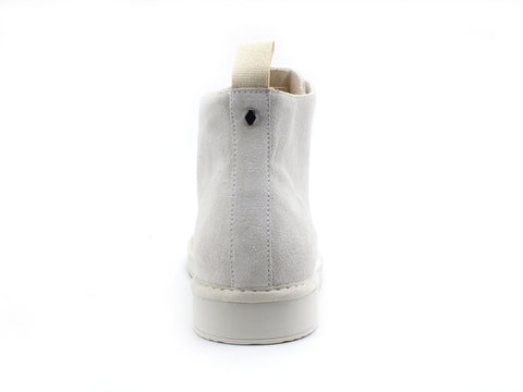 PAN CHIC Mid Cut Sneaker Uomo Suede Off White Cobalt Blue P01M14002S8