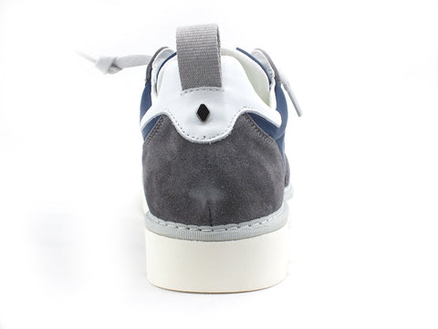 PAN CHIC Low Cut Sneaker Uomo Pelle Nylon Ocean Blue Gray White P05M18021TS2
