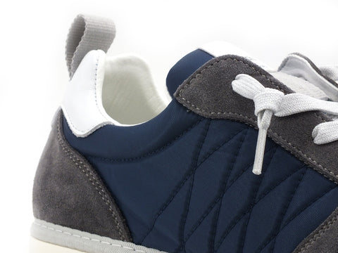 PAN CHIC Low Cut Sneaker Uomo Pelle Nylon Ocean Blue Gray White P05M18021TS2