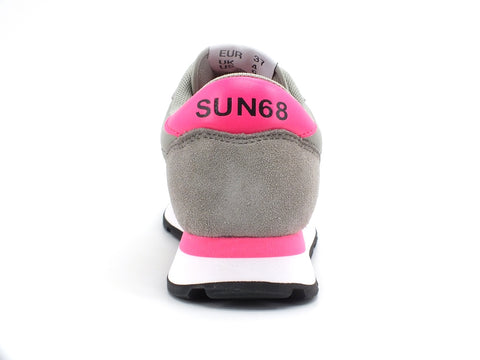 SUN68 Ally Solid Nylon Sneaker Donna Grigio Chiaro Z31201