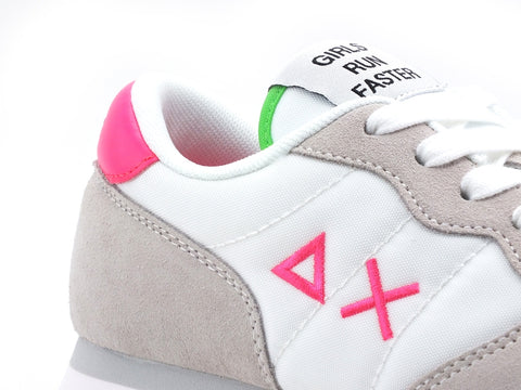 SUN68 Ally Solid Nylon Sneaker Donna Bianco Z31201