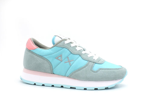 SUN68 Ally Solid Nylon Sneaker Donna Acqua Z31201