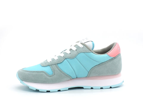 SUN68 Ally Solid Nylon Sneaker Donna Acqua Z31201