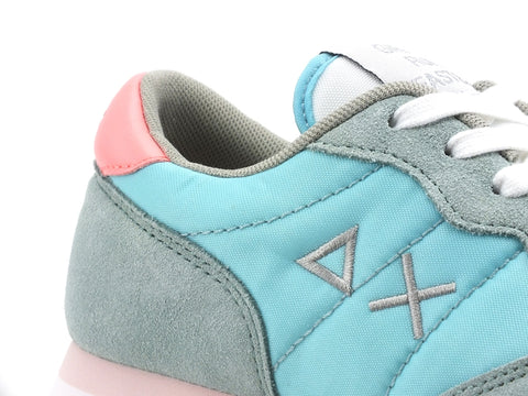 SUN68 Ally Solid Nylon Sneaker Donna Acqua Z31201