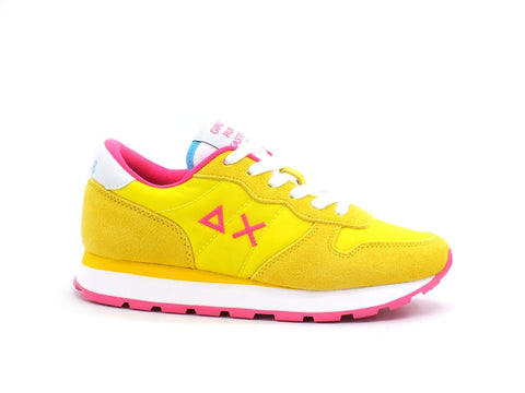 SUN68 Ally Solid Nylon Sneaker Donna Giallo Z31201