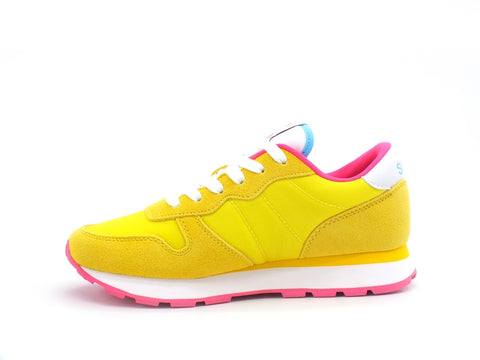 SUN68 Ally Solid Nylon Sneaker Donna Giallo Z31201