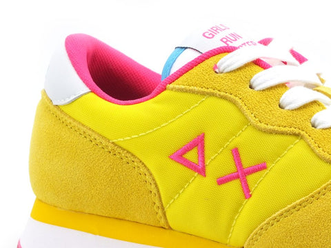 SUN68 Ally Solid Nylon Sneaker Donna Giallo Z31201