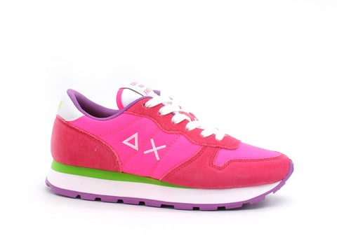 SUN68 Ally Solid Nylon Sneaker Donna Fluo Fuxia Z31201