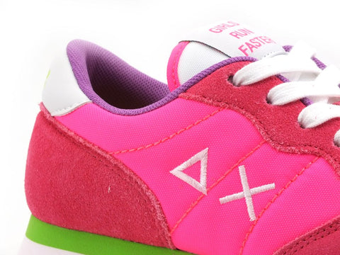 SUN68 Ally Solid Nylon Sneaker Donna Fluo Fuxia Z31201