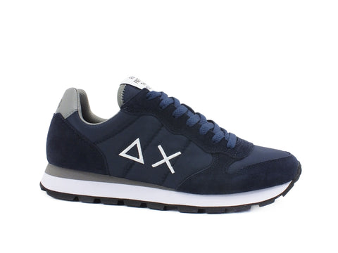 SUN68 Tom Solid Nylon Sneaker Uomo Navy Blue Z31101