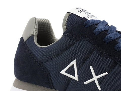 SUN68 Tom Solid Nylon Sneaker Uomo Navy Blue Z31101