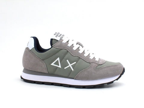 SUN68 Tom Solid Nylon Sneaker Uomo Grigio Medio Z31101