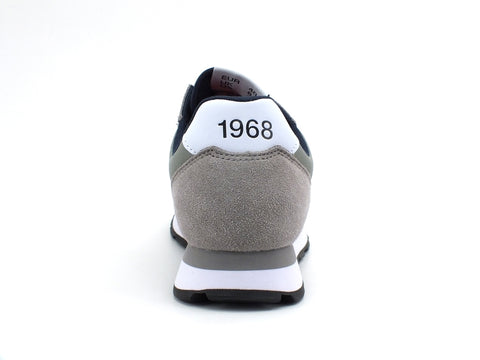 SUN68 Tom Solid Nylon Sneaker Uomo Grigio Medio Z31101