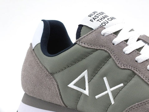SUN68 Tom Solid Nylon Sneaker Uomo Grigio Medio Z31101