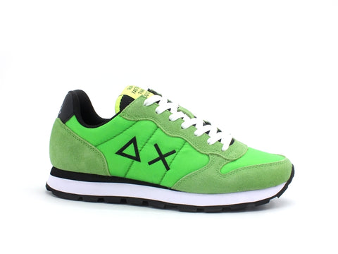 SUN68 Tom Solid Nylon Sneaker Uomo Verde Fluo Z31101