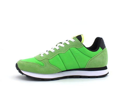 SUN68 Tom Solid Nylon Sneaker Uomo Verde Fluo Z31101