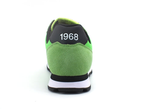 SUN68 Tom Solid Nylon Sneaker Uomo Verde Fluo Z31101