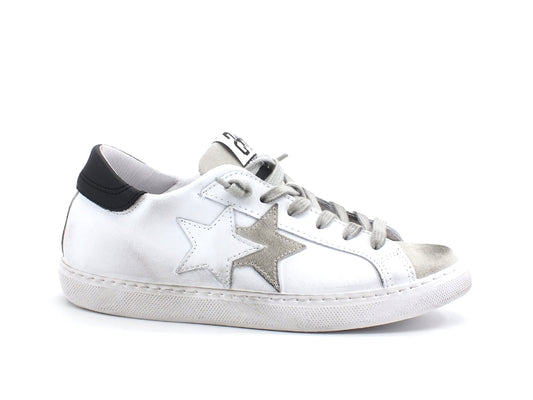 2STAR Sneaker Low Donna Tricolor Bianco Nero Ghiaccio 2SD2806