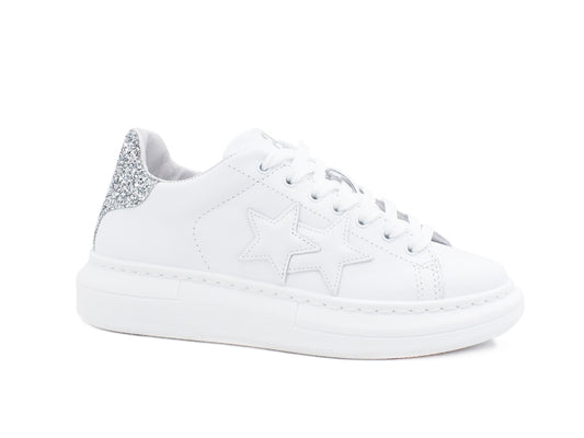 2STAR Sneaker PR Donna Retro Glitter White 2SD2880