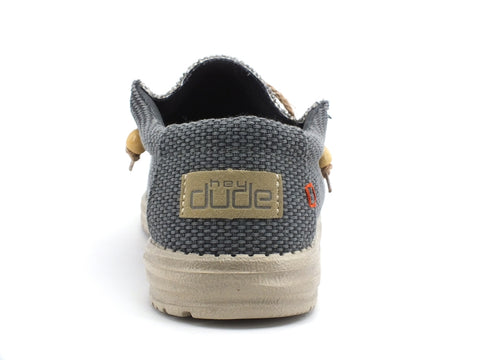 HEY DUDE Wally Braided Scarpa Strigata Uomo Off Black 110624970