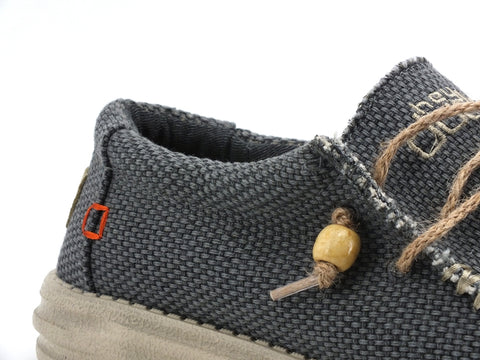 HEY DUDE Wally Braided Scarpa Strigata Uomo Off Black 110624970