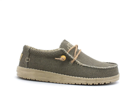 HEY DUDE Wally Braided Scarpa Stringata Vela Uomo Army 110628005
