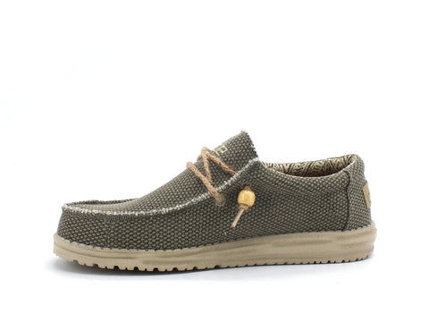 HEY DUDE Wally Braided Scarpa Stringata Vela Uomo Army 110628005