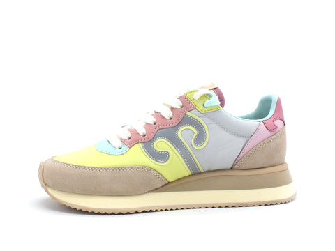 WUSHU Ruy Master Sneaker Running Donna Rose Grey Fluo M159