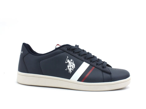 U.S. POLO ASSN Sneaker Pelle Uomo Logo Dark Blue White ALCOR