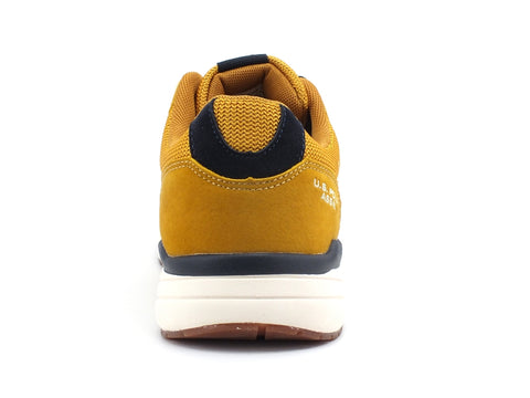 U.S. POLO ASSN Sneaker Uomo Mesh bande Giallo Ocra CLEM
