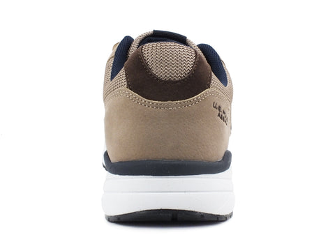 U.S. POLO ASSN Sneaker Uomo Mesh bande Beige Blue CLEM