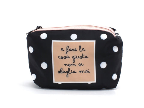 LE PANDORINE Papaya Mini Giusta Borsa Pochette Trousse Black Old Rose PE21DBI02804-10