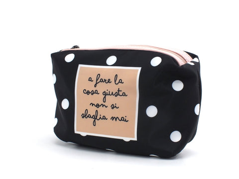 LE PANDORINE Papaya Mini Giusta Borsa Pochette Trousse Black Old Rose PE21DBI02804-10