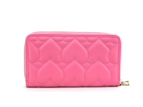 LOVE MOSCHINO Portafoglio Zip Around Trapuntato Cuori Rosa JC5632PP0CKG0600
