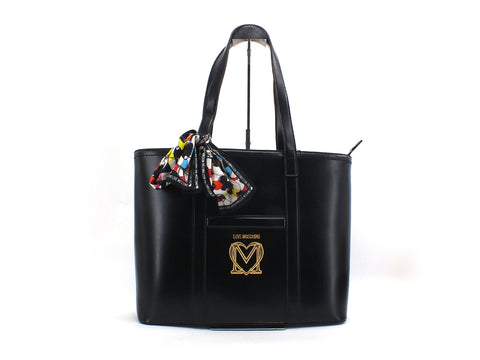 LOVE MOSCHINO Borsa Satchel PU Foulard Black JC4263PP0CKK0000