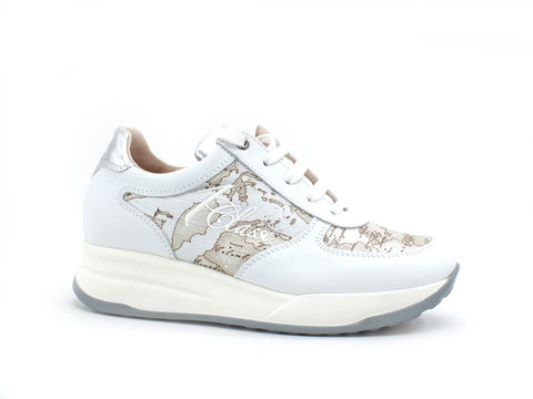 ALVIERO MARTINI 1A CLASSE Sneaker Running Donna Pelle White Geo N0623-0030