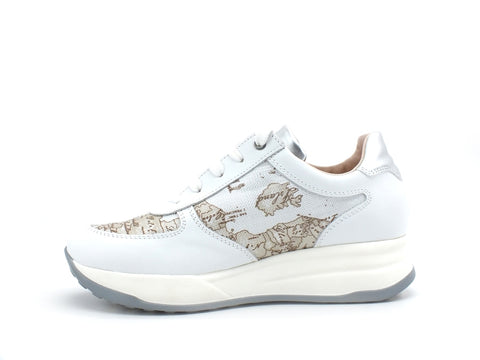 ALVIERO MARTINI 1A CLASSE Sneaker Running Donna Pelle White Geo N0623-0030