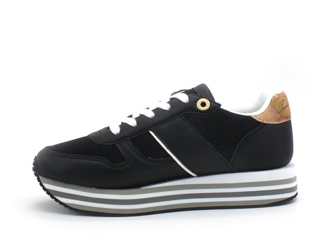 ALVIERO MARTINI 1A CLASSE Sneaker Running Platform Geo Black White N0565-0208