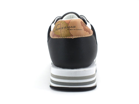 ALVIERO MARTINI 1A CLASSE Sneaker Running Platform Geo Black White N0565-0208