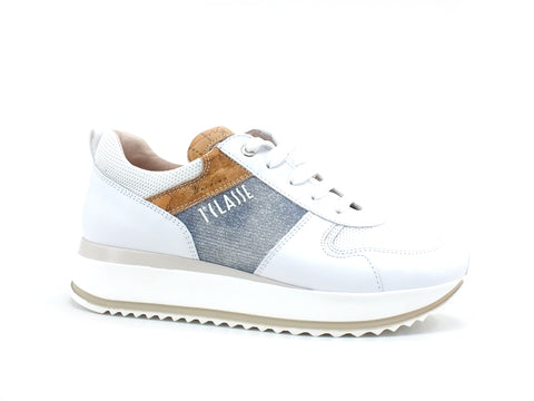 ALVIERO MARTINI 1A CLASSE Sneaker Running Geo Glitter White Jeans N0616-0929