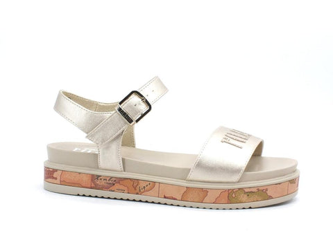 ALVIERO MARTINI 1A CLASSE Sandalo Suola Geo Logo Platinum N0584-0568 - Sandrini Calzature e Abbigliamento