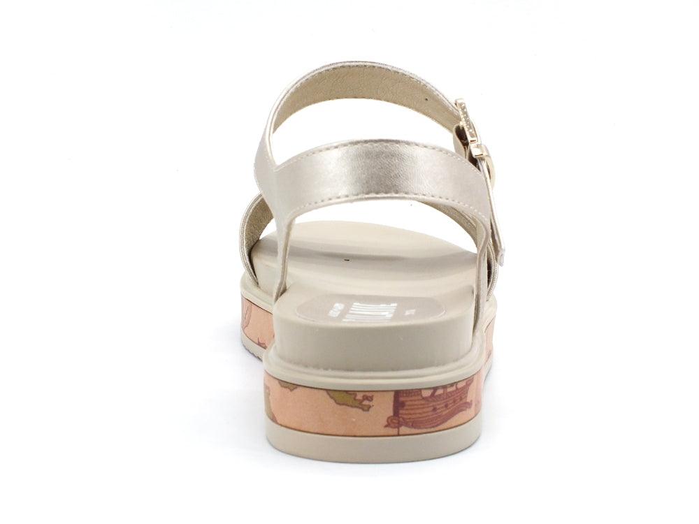 ALVIERO MARTINI 1A CLASSE Sandalo Suola Geo Logo Platinum N0584-0568 - Sandrini Calzature e Abbigliamento