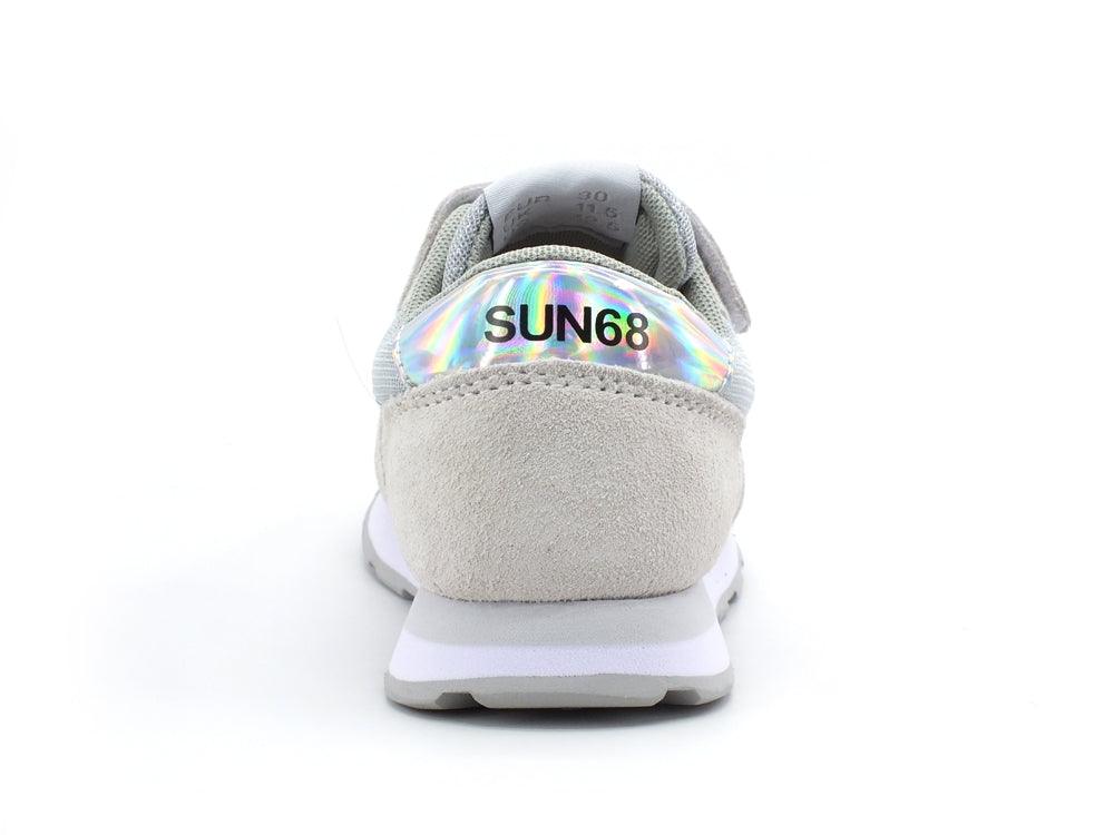SUN68 Girl's Ally Solid Sneaker Running Girl's White Silver Z31404
